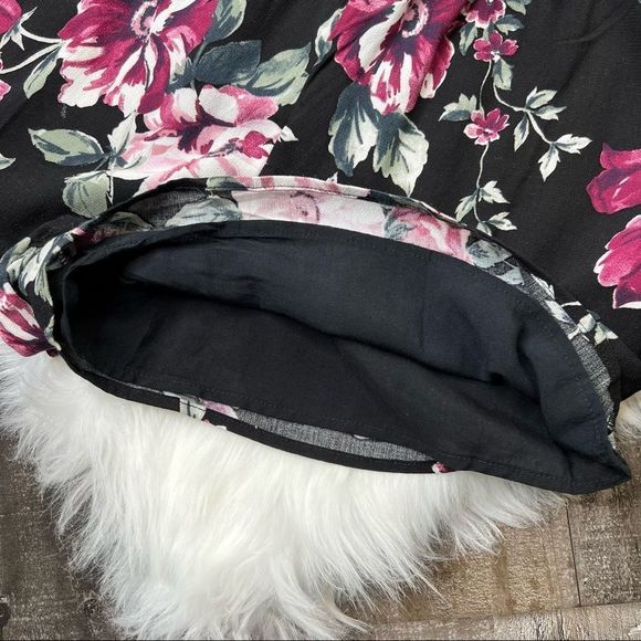 LA HEARTS Long Sleeve Floral Romper Lace-up Back XS - Picture 5 of 9